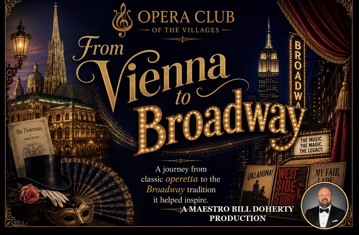 From Vienna to Broadway program artwork featuring Maestro Bill Doherty